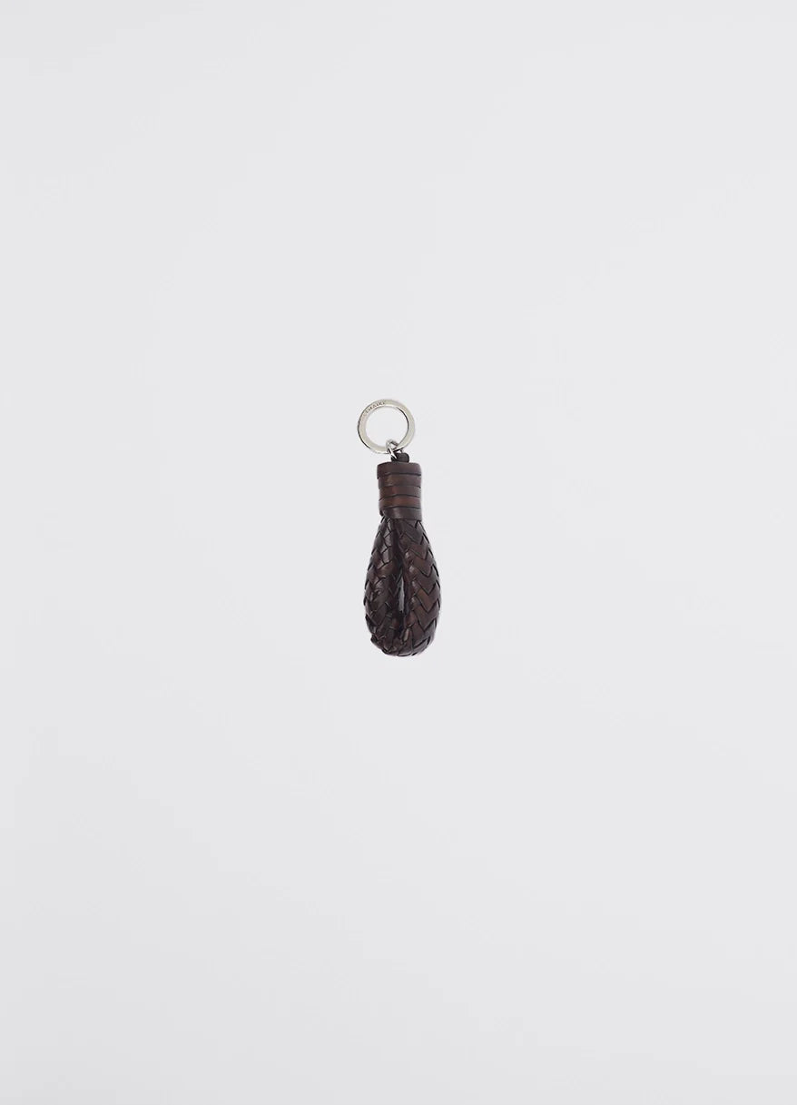 CHEVRON LEATHER KEY RING