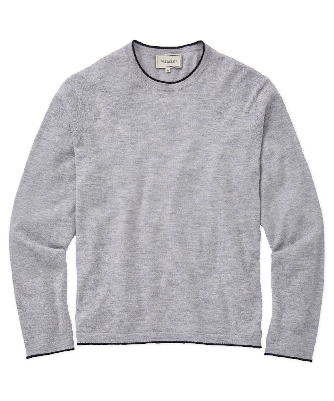 Worsted Cashmere Crew Neck Sweater