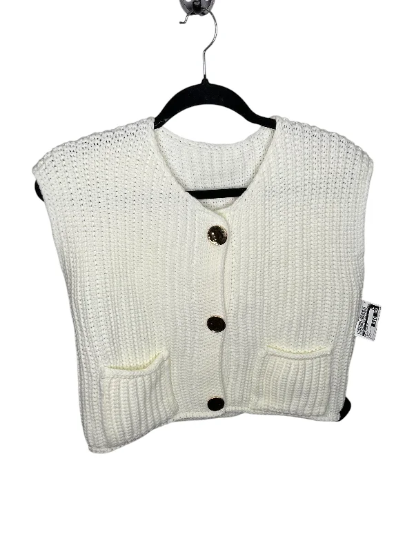 Vest Sweater By Cmc In White, Size: M