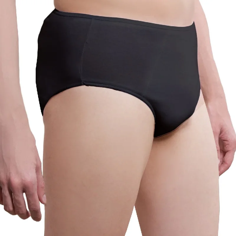 Disposable black cotton underwear for men. Hospital Travel briefs 5pcs