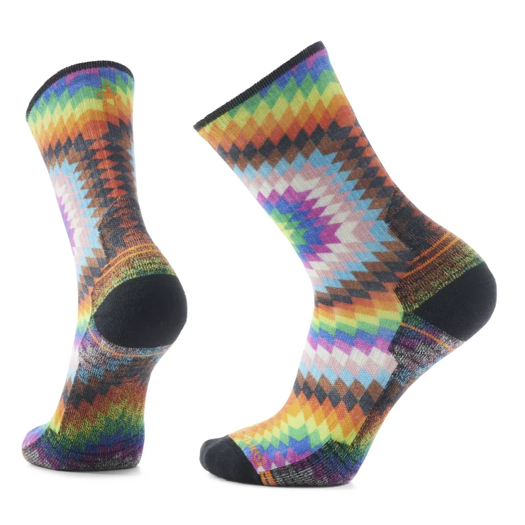 Hike Light Cushion Love Lives Here Print Crew Sock - Multi Color