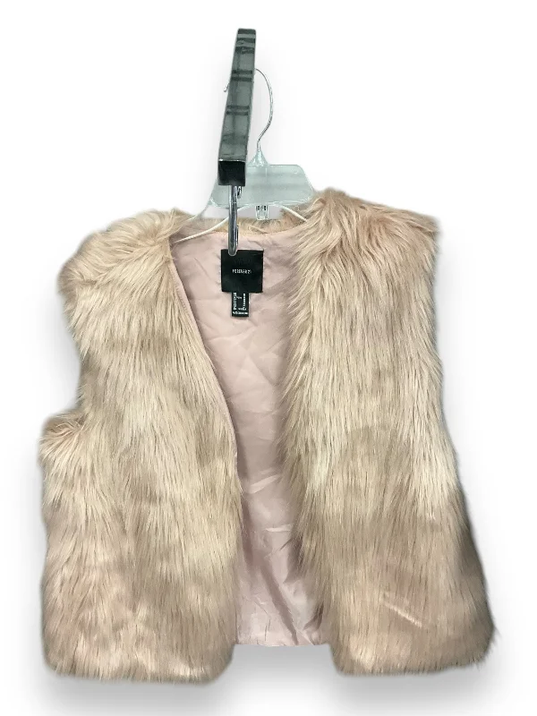 Vest Faux Fur & Sherpa By Forever 21 In Mauve, Size: M