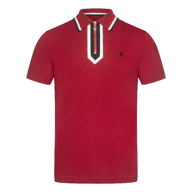 Gabicci Vintage George Polo Shirt Red