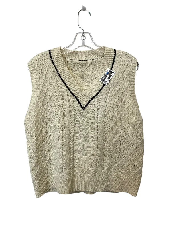 Vest Sweater By Shein In Cream, Size: M