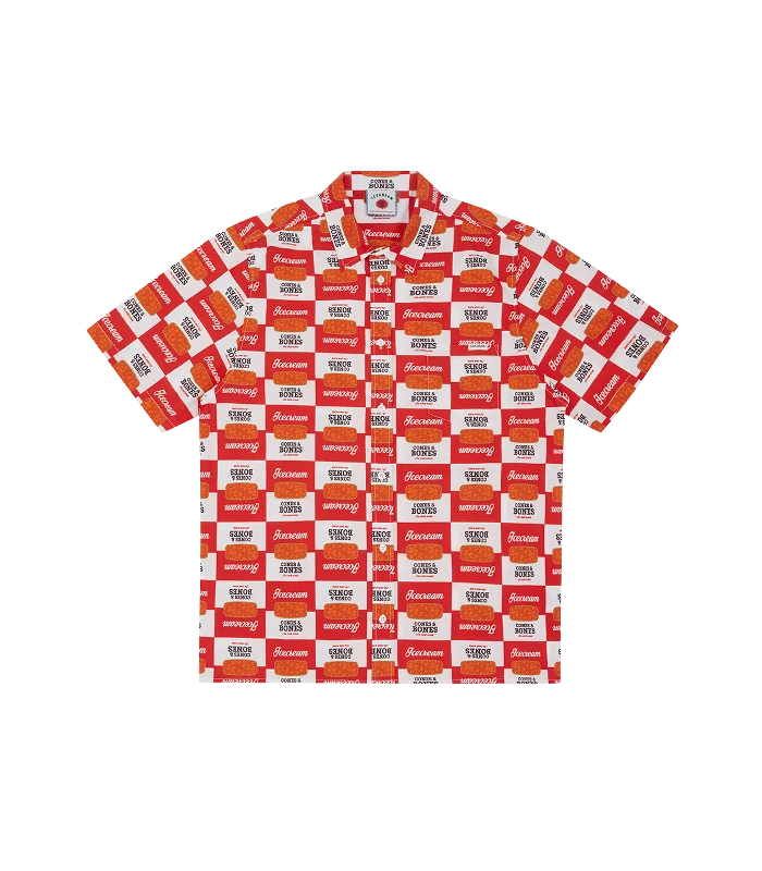 CANNED GOODS S/S SHIRT - WHITE/RED