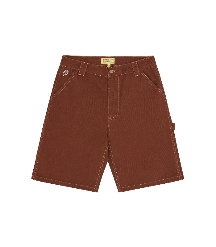 CANVAS CARPENTER SHORTS - BROWN