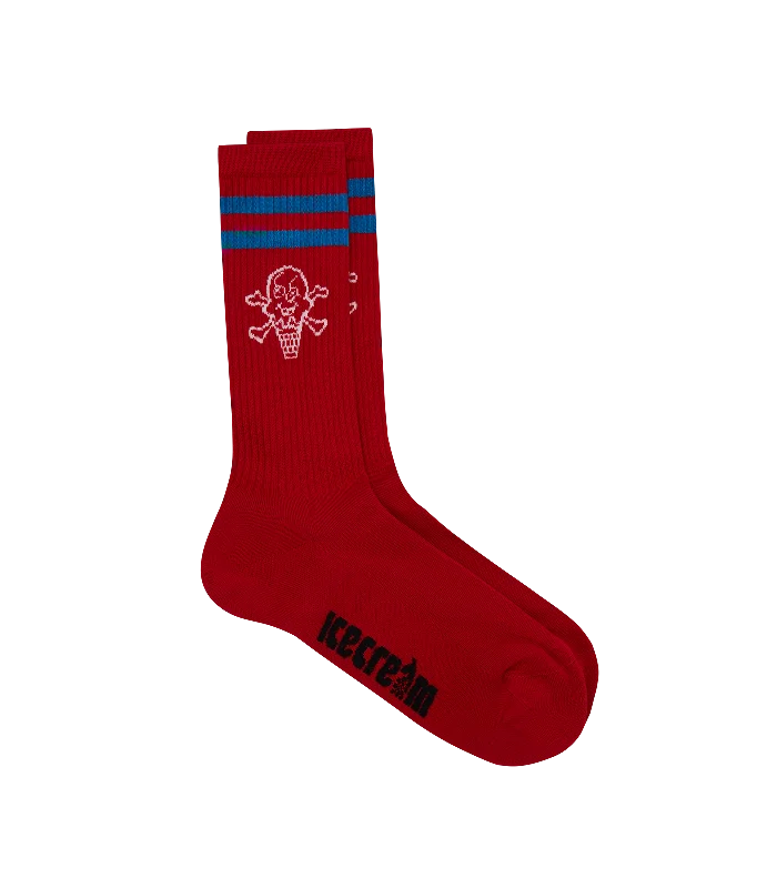 CONES AND BONES SPORTS SOCK - RED