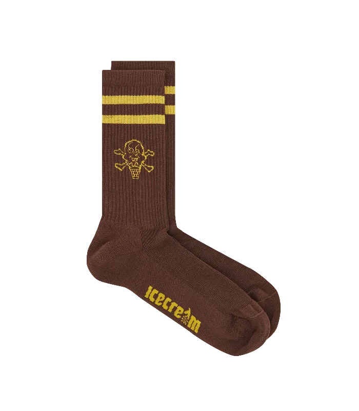 CONES AND BONES SPORTS SOCK - BROWN