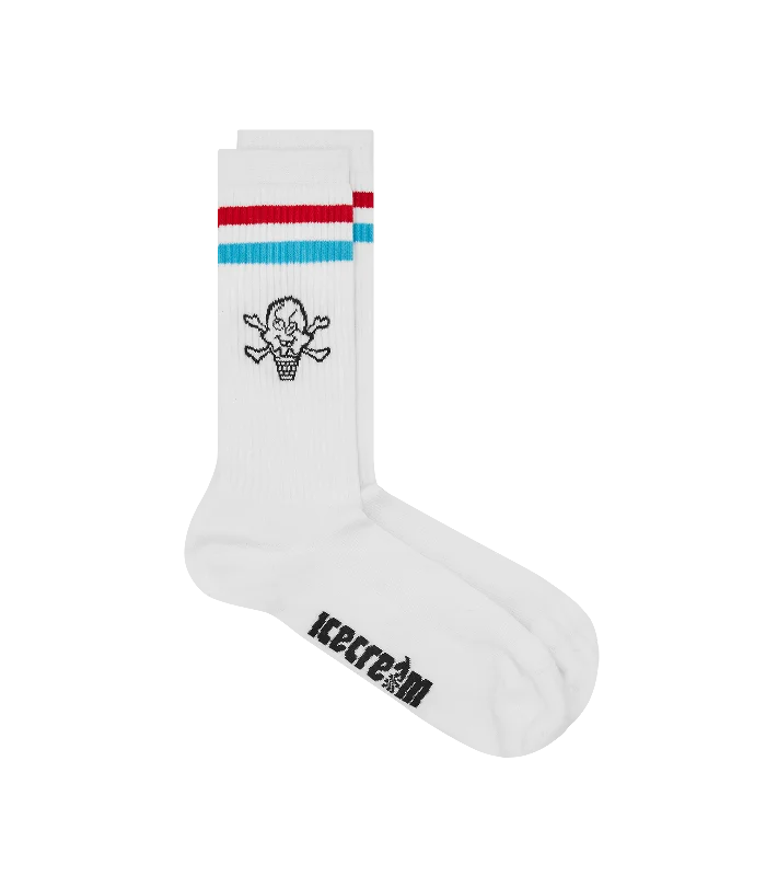 CONES AND BONES SPORTS SOCK - WHITE