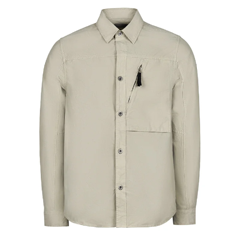 Left Hand Zip Pocket Shirt Stone