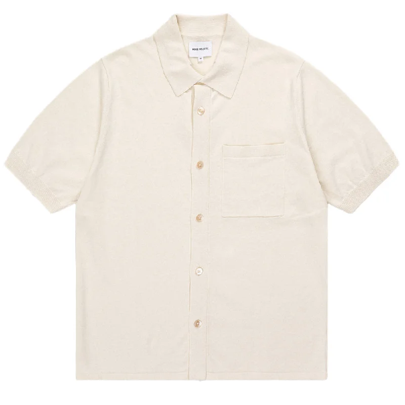 Norse Projects Rollo Cotton Linen SS Shirt Kit White