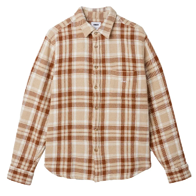 Obey Fred Woven Shirt Irish Cream Multi