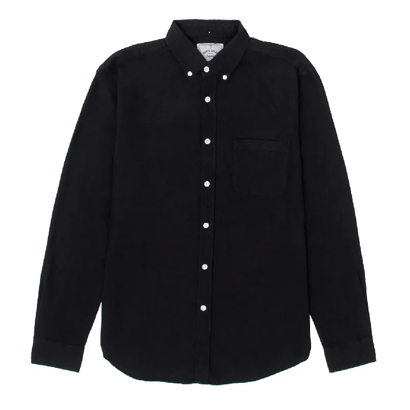 Portuguese Flannel Button Down Belavista Shirt Black