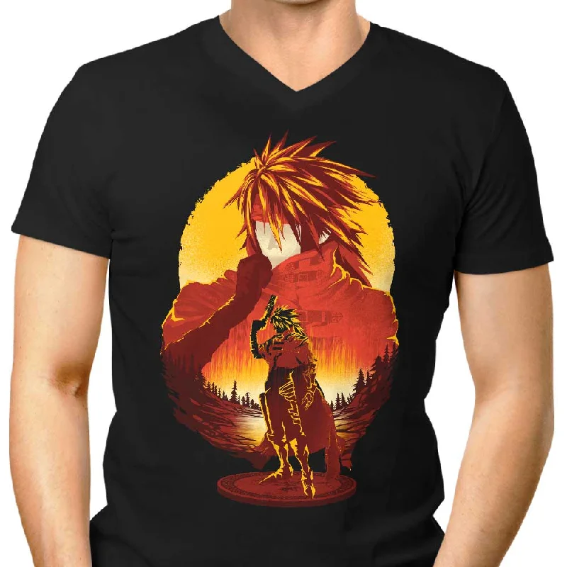 Crimson Sunset - Men's V-Neck