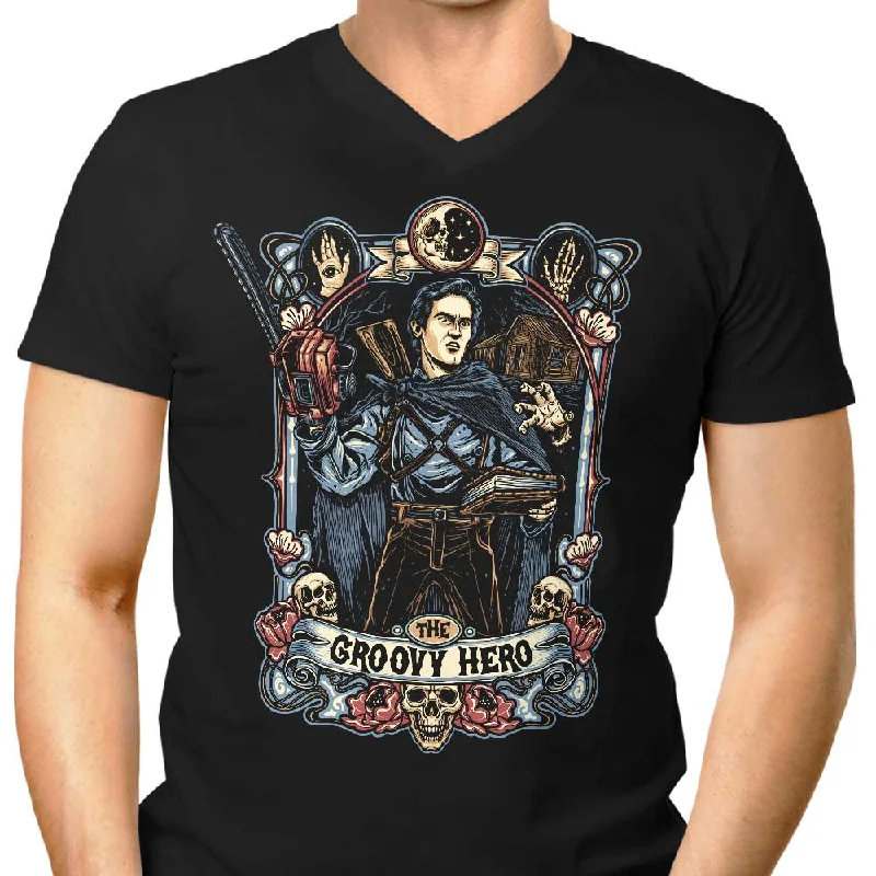 The Groovy Hero - Men's V-Neck