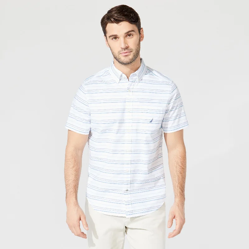 Nautica Mens Big & Tall Striped Short Sleeve Shirt