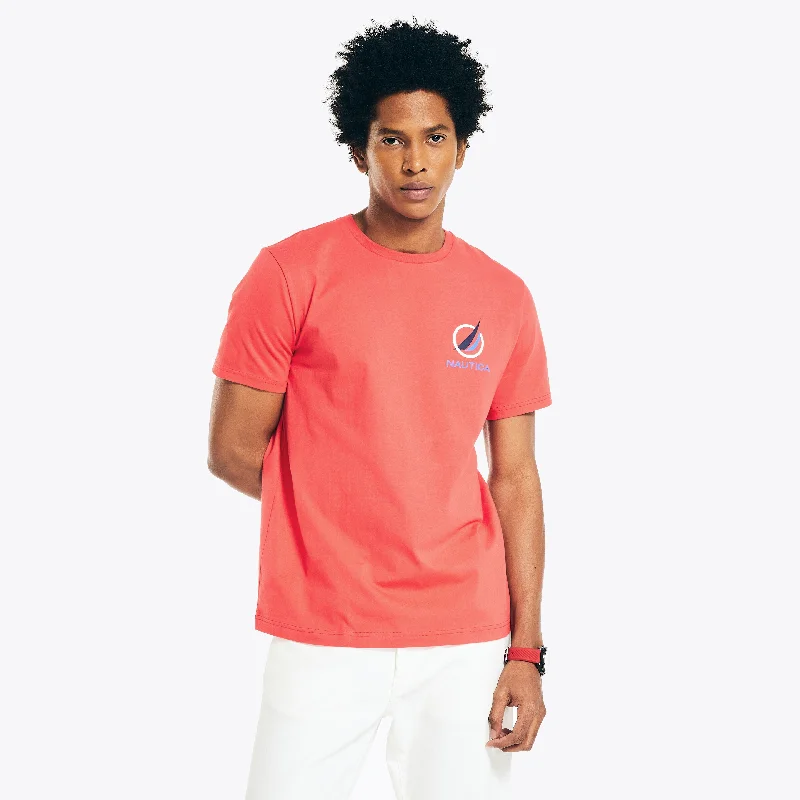 Nautica Mens Oversized J-Class Logo T-Shirt