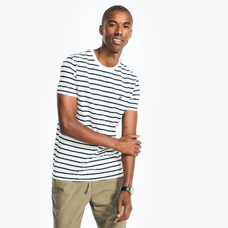 Nautica Mens Striped Crewneck T-Shirt