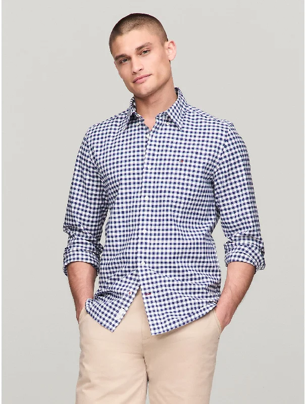 Tommy Hilfiger Men's Gingham Regular Fit Oxford Shirt