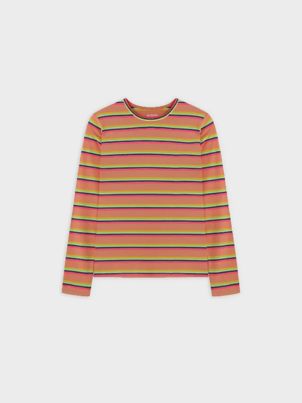 Neon Stripe Crew-Multi Color