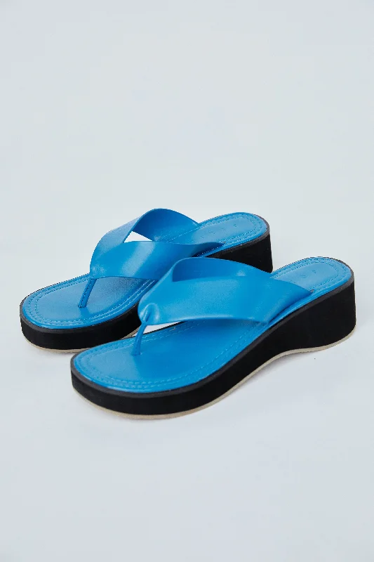 Platform Wedge Sandals, Ocean Blue