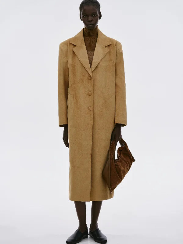 Tedesco Suede Coat, Tabacco